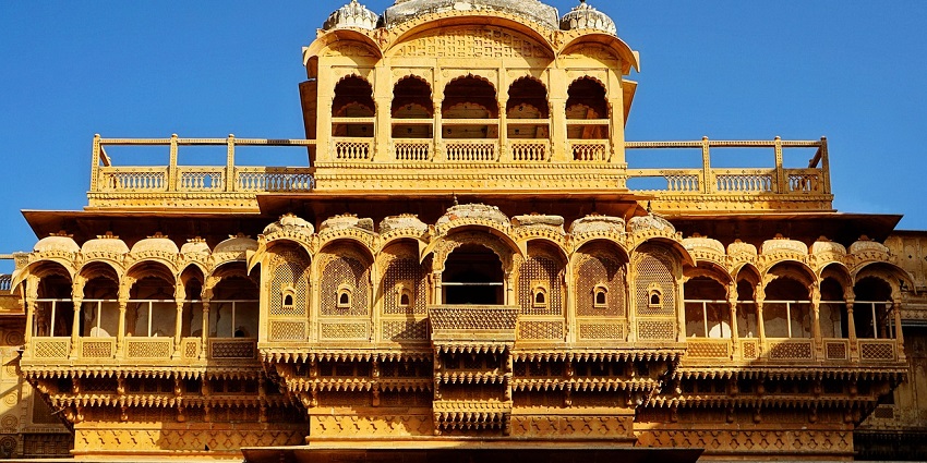 The image of Rajasthani architecture, quite similar to the ancient Rampuria Havelis.