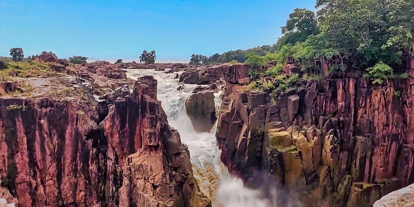 The scenic Raneh Falls, one of the most popular tourist attractions near Khajuraho National Park