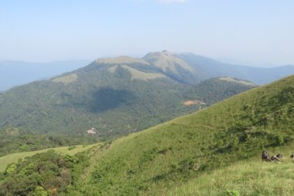 Picturesque view of the rolling meadows of Ranipuram trekking trails