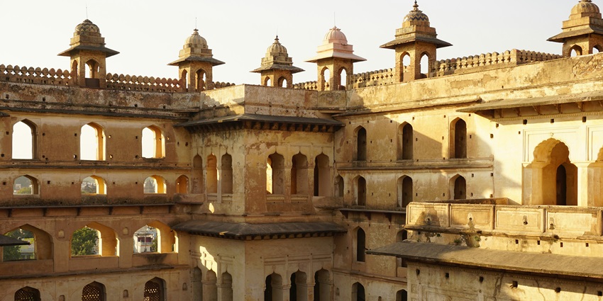 Ranjit Vilas Palace, a grand architectural marvel with domes, and intricate carvings.