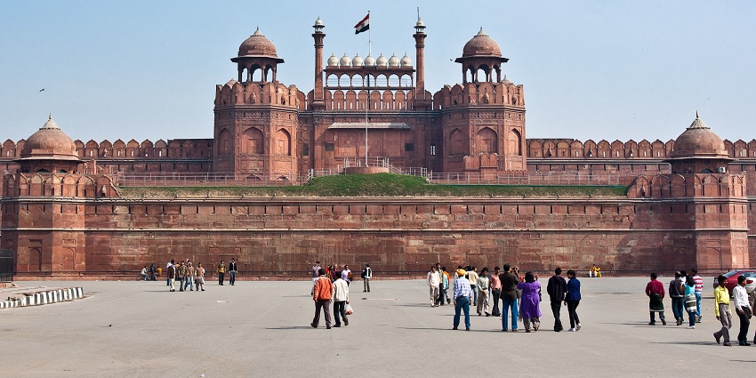 Red Fort is an extensive fortification that was the residence of the Mughal emperors.