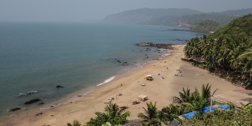 Zalor Beach has pristine white sands, clear skies, and turquoise blue waters.