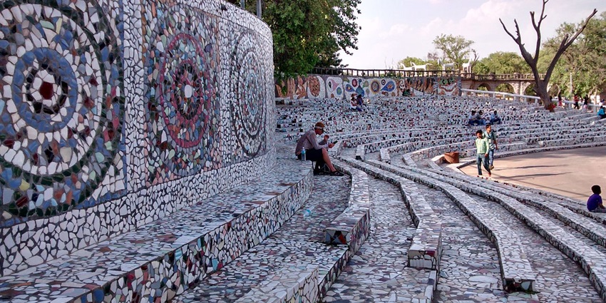 Witness the creative marvels inside the Rock garden while visiting the Chandi temple