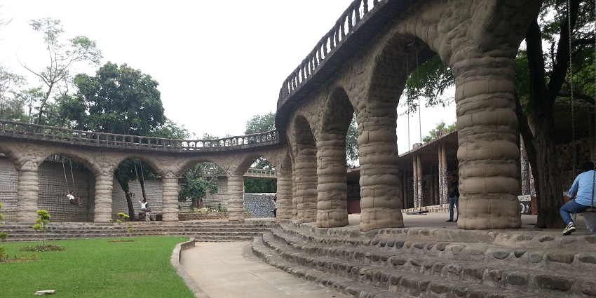 Picturesque view of taken at the Nek Chand Rock Garden in Chandigarh