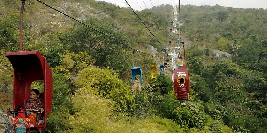 The most exciting activity is the ropeway.