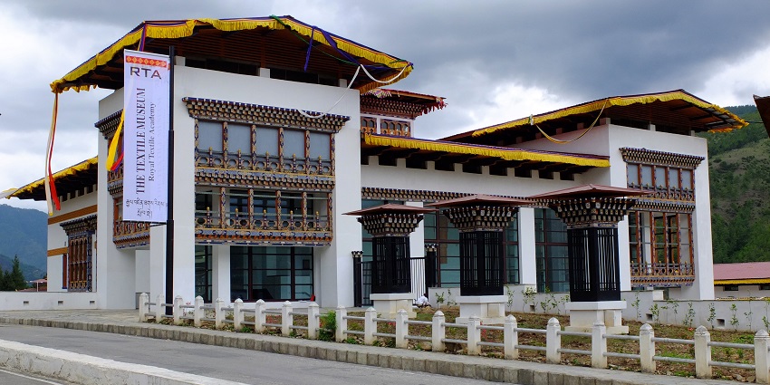 Exterior view of the Royal Textile Academy, one of the places to visit in Thimphu, Bhutan