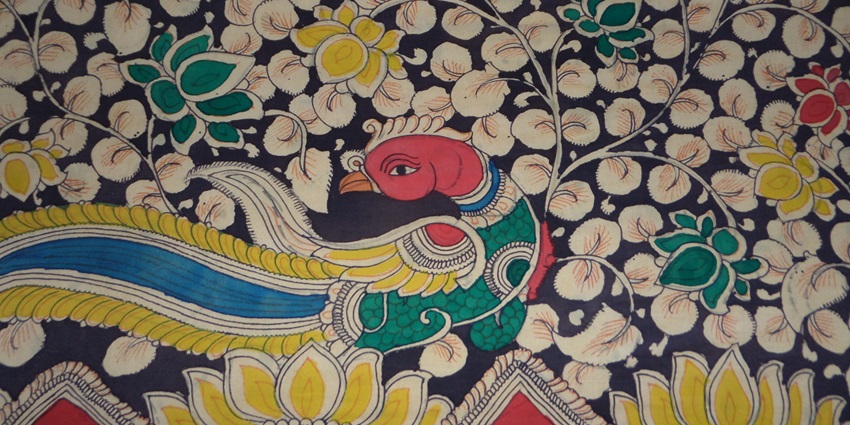 Kalamkari Hand Painted Cloth, one of the special things to purchase from Srikalahasti