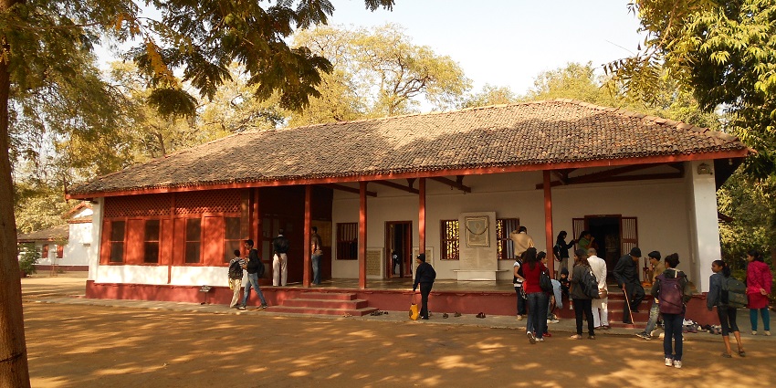 Entrance of the famous Sabarmati Ashram also known as the Gandhi Aashram by its visitors
