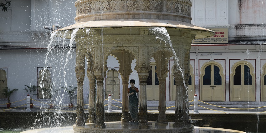 Graceful Saheliyon ki Bari Fountain which is one of the places to visit in Udaipur, Rajasthan.
