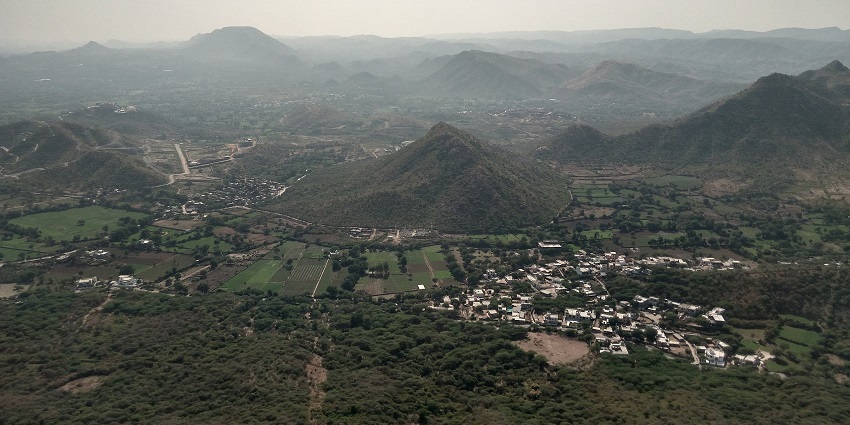 The view of Udaipur from Sajjangarh fort.