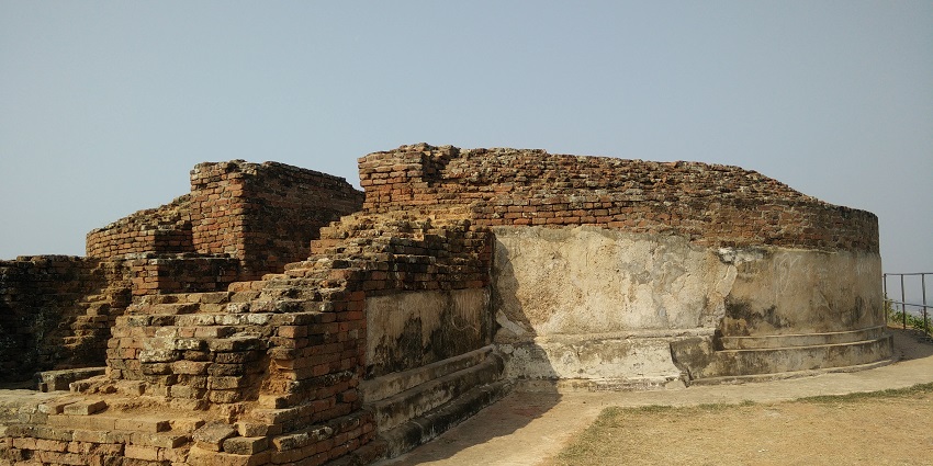Salihundam Stupam in Srikakulam district, Andhra Pradesh, its ancient stone structure.