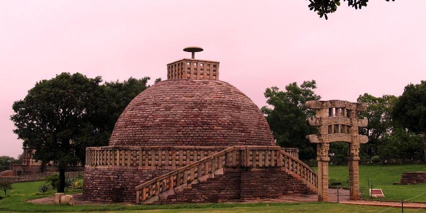The Sanchi Stupa, which is amongst the most popular tourist attractions near State Museum Bhopal.
