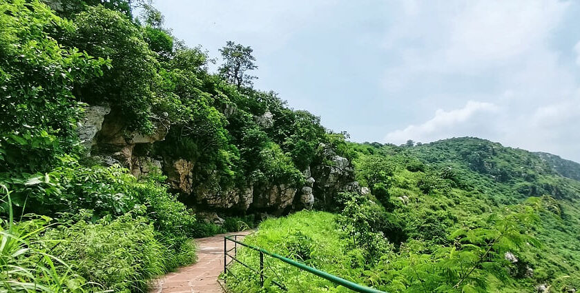 An image of Saptaparni Caves located in Vaibhar Giri Hills, Rajgir near the city of Patna.