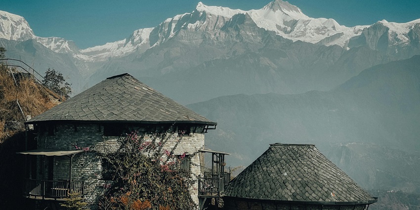 Witness the sunrise scenery from the hilltop of Sarangkot, among the places to visit in Nepal for couples.