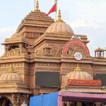 Devotees crowd at the Sarangpur Temple in Gujarat to pay their respects to the divine power