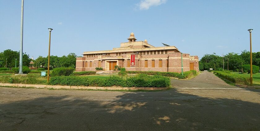 An image showing a view of the Sardar Government Museum Jodhpur, showcasing its traditional architecture.