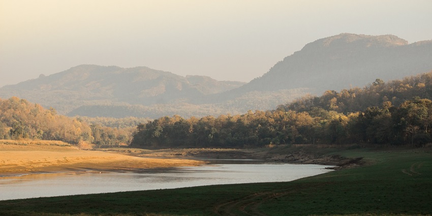 Sunset silhouette at Satpura Tiger Reserve, which is also one of the best places to see near Bhopal.