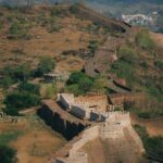 A scenic landscape justifying the serene location of the famous Sawai Madhopur Fort.