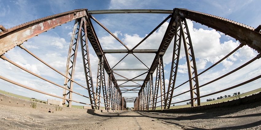 A fascinating view of an old iron bridge in Chandigarh for all to explore during the day.