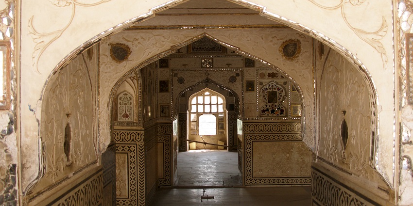 Sheesh Mahal at Amber Fort, a stunning reflection of one of the majestic places.