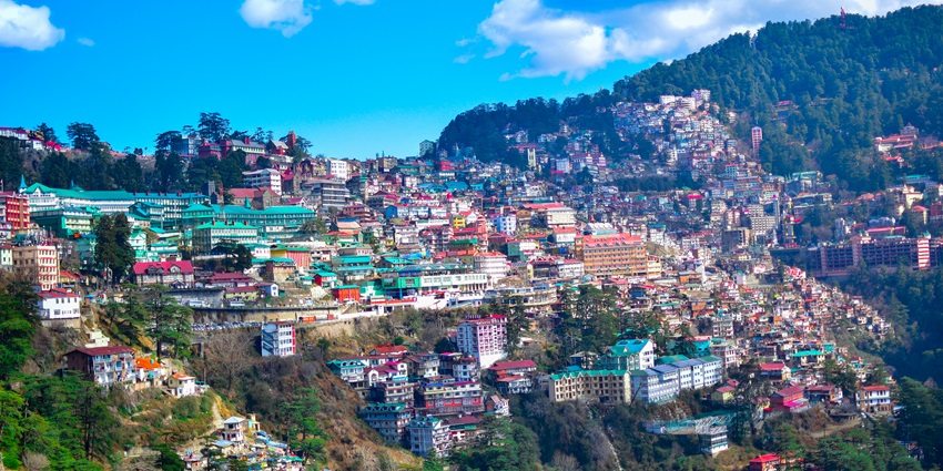 A mesmerising view of Shimla, one of the top places to visit near Ludhiana, Punjab.