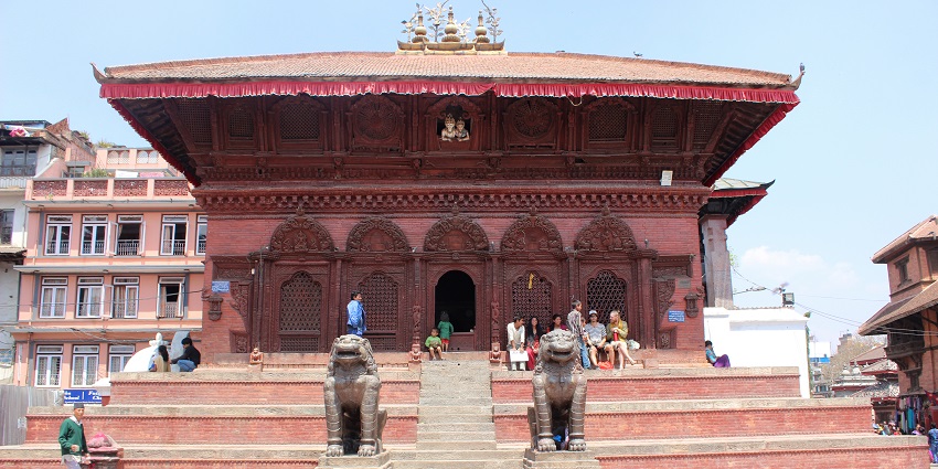 Dedicated to Shiva and Parvati, two-story pagoda-style temple located in Kathmandu.