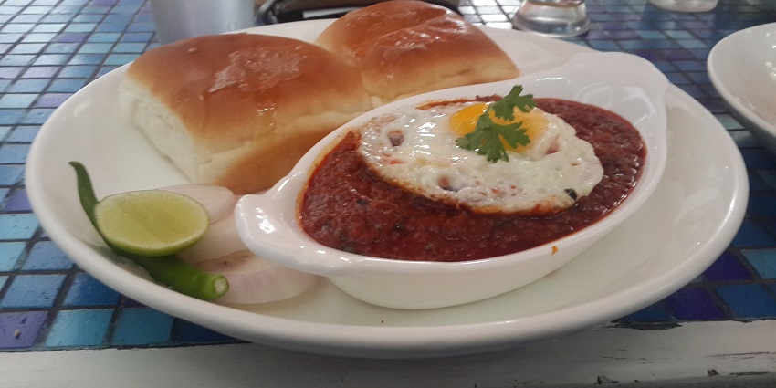 Shivaji's Omelette Centre serves an assortment of egg dishes and Keema Pav.