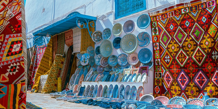 A glimpse of colourful handicraft items being sold at the local markets of Punjab.