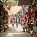 Tourists walking the streets of Sandekha bazar, one of the famous places for street shopping in Vadodara