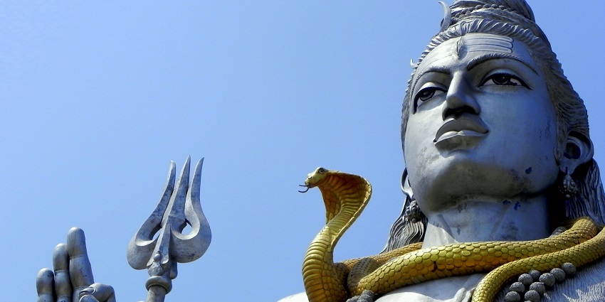 Lord Vishnu and his Narsinh Avtar are engraved with other deities in Shiva Temple