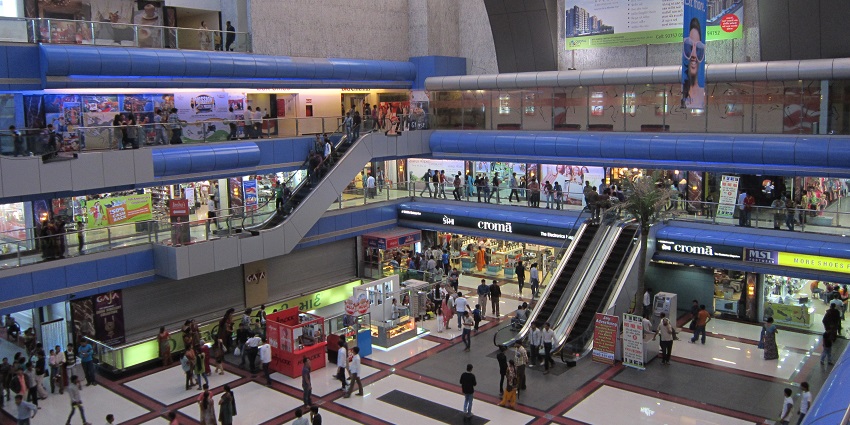 View inside the Shreeji Mall in Gandhinagar, a must visit for a shopping experience