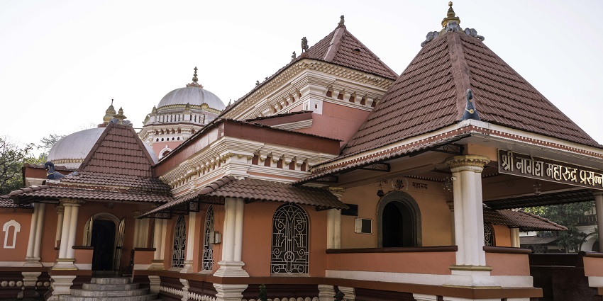 Shri Nageshi Temple, a historic site in Goa, showcases intricate architecture