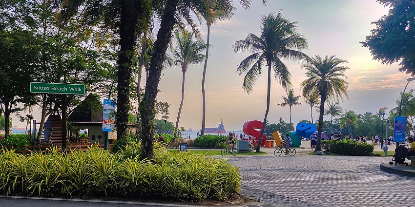The Siloso Beach Walk on Sentosa Island, a place to visit after bungee jumping in Sentosa.