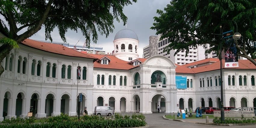 A view of the famous tourist attraction of the region adorned with hues of white and red.