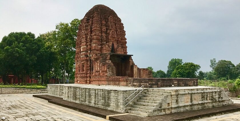 Stairs to one of the most famous temples of India, designed similar to Sitamani Temple.