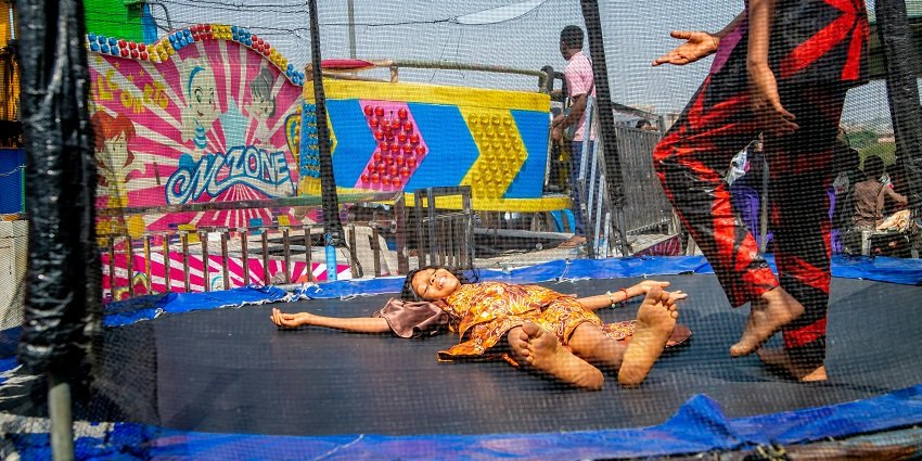 One of the best places to visit in Gurgaon with friends, this trampoline park radiates happy times bouncing into the air.