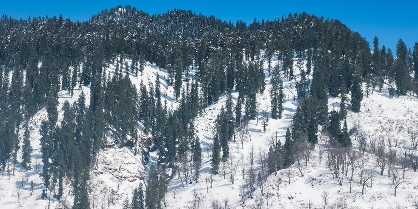 A panoramic view of Solang Valley, a popular place to visit near Manali known for outdoor activities