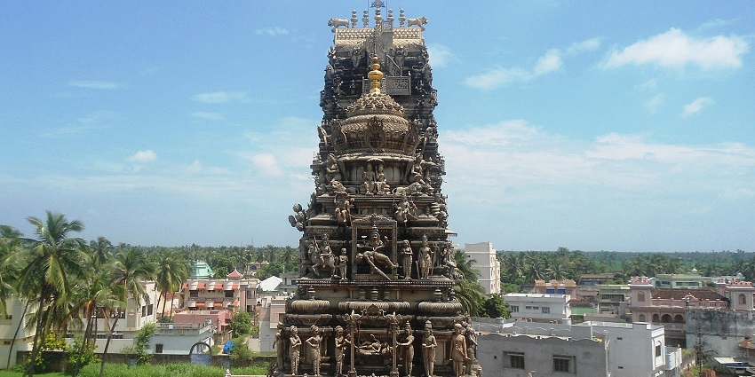 A glimpse of the majestic Somarama Temple, one of the top temples in West Godavari.