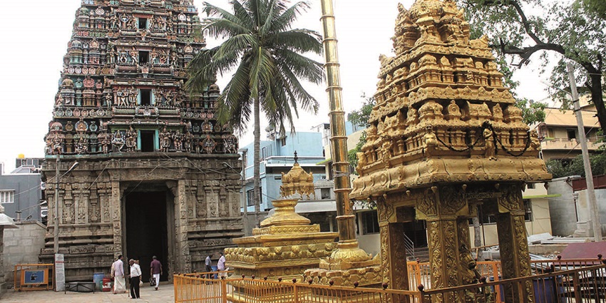 Someshwar Temple, nestled amidst lush greenery on a hill, is near Valmiki National Park.