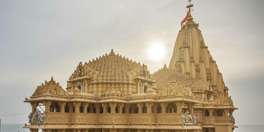 Picturesque view of an ancient temple representing its spiritual values with beautiful architecture