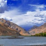 The beautiful cold desert and mountain valley of Spiti, showcasing rugged terrain