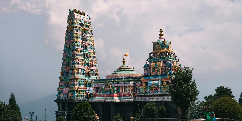Wide-angle view of the Sri Bhu Varaha Swamy Temple, one of the spiritual places to visit in Tirumala