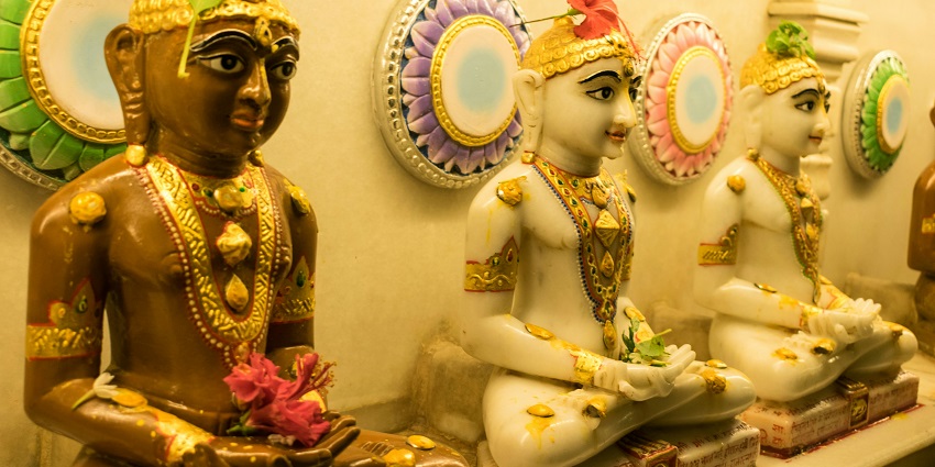 An image of Sri Digambar Jain Naya Mandir which is one of the sacred Delhi temples.