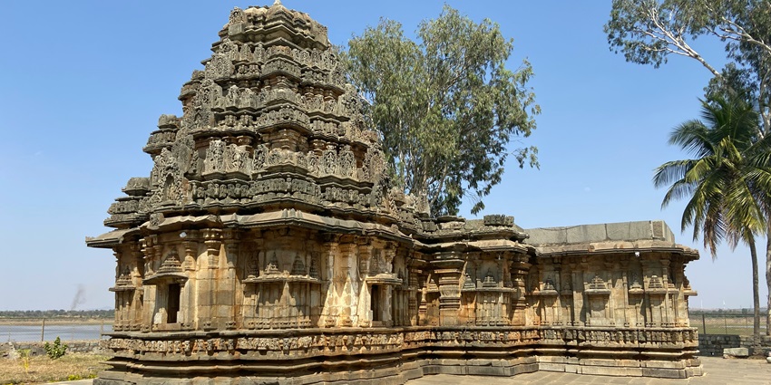 Intricate architecture of the Sri Raja Rajeswari Temple, showcasing regions cultural heritage