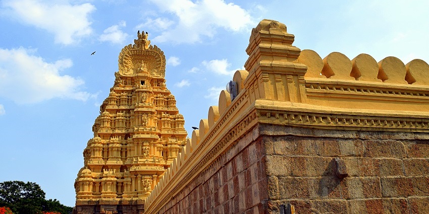 Historic Ranganathaswamy Temple in Srirangapatna, featuring intricate architecture and a sacred atmosphere.