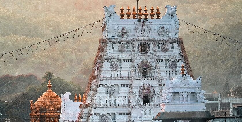 Panoramic snap of the beautiful tirupati temple which is home to Sri Venkateswara Museum Tirumala