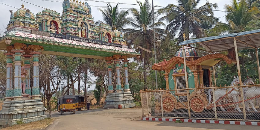 A view of the Sri Venkateswara Swamy Temple, one of the top temples in West Godavari.