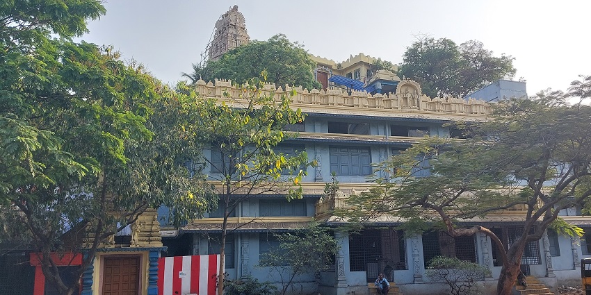 Scenic imahe of the holy Sri Venkateswara Temple adobe of the Mahabhram prabhu vishnu