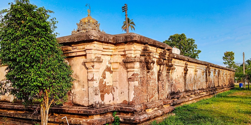 Detailed view of Kurmanatha Swamy Temple in Srikurmam, highlighting its ornate carvings.