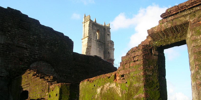 A glimpse of the ruins of St. Augustine, one of the famous places to visit in Old Goa.